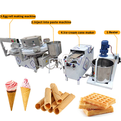 Окс Хорн Криспи Конус Making Machine Моделирующая мороженое Конусная машина с 300 штук / час